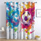 CozyRest Blickdichte Vorhänge ösen 2er Set Farbenfroher Fußball Muster Gardine Lichtundurchlässig Fenstervorhang Wohnzimmer Schlafzimmer Graffiti H160 x B70cm