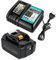 Batteria di ricambio da 5,5 Ah per Makita 18 V con caricatore DC18RC, compatibile con BL1860 BL1860B BL1850 BL1850B BL1840 BL1840B BL1830 BL1830B BL1815 BL1825 BL1835 BL1845 4205-3 194309-1 LXT400