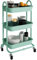 Elitehouse 3-Tier Green Utility Rolling Cart,Kitchen Storage Carts with Wheels,Green Metal Rolling Cart for Office,Home,Kitchen,Garden（18x11.4x31.2）