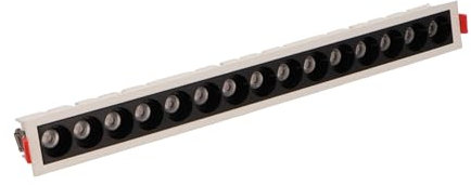 ONSSI Foco Led de Techo 30W 3300lm,(Blanco Neutro,4000k) Línea LED Downlight Rectángulo Empotrado,Lampara de Techo de Tira Larga para Sala de Estar y Pasillo