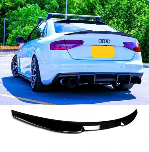 For Auto Perfectionists UK Rear Boot Spoiler Compatible With Audi A4 B8.5 2012-2016 M4 Style ABS Gloss Black