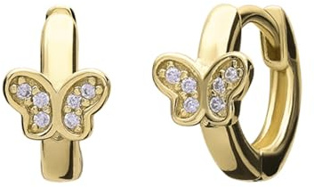 Lucardi - Kinder - Ohrringe - 925 Silber - Gelbgold legiert - Nickelfrei