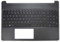 Nouvelle mise en page authentique UK Noir Palmrest Remplacement pour HP 15S-EQ0025NL, HP 15S-EQ0026NM Clavier Palmrest Palm Rest Topcase Top Cover Top Cover Compatible avec L63578-031 - Sans Touchpad