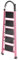 Verdickte und einziehbare Leiter, Leiter aus Kohlenstoffstahl, Innenaufzug, multifunktionales Klettern und Zusammenklappen for den Haushalt(Pink,Five Step Ladder)