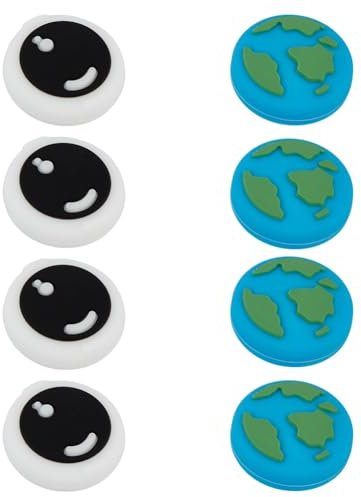 HOBBIESAY 2 Stil 8 Stück Süße Daumengriffkappen Für PS5 Silikon Daumensticks Griffe Joystick Kappen ERD Astronauten Thema Stick Kappen Abdeckung Für PS4 PS5 Controller X Box Serie X/S