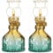 Glas Petroleumlampe für Innenräume, 2 Stück Öllampen aus Glas, Vintage Petroliumöllampe, Klassisches Petroleum Lampen mit Verstellbarer Flamme, Retro Petroleumlampe, öl Lampe für Notfall Garten Haus