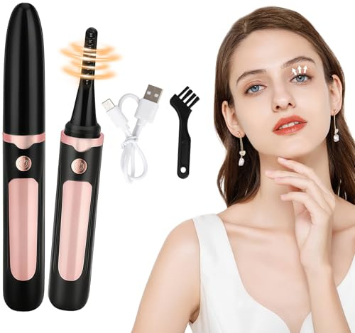 Beheizbare Wimpernzange USB C – Elektrische Wimpernzange mit 4 Temperaturstufen, 10s Schnellaufheizung, Schonender Wimpernformer für Langanhaltend Geschwungene Wimpern, Wiederaufladbar & Tragbar