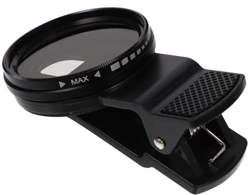 POPETPOP 37mm Nd2-400 Variabler Handykamera Objektivfilter aus Aluminiumlegierung mit Clip Kompakt und Einfach zu Montieren für Bewegte Fotografie und Verkehrsszenen