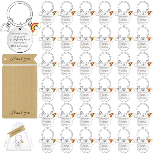 Bofanze 30 Aufmunterung Geschenk Cchlüsselanhänger Motivationsgeschenke | Mutmacher Geschenk Schlüsselanhänger Beste Freundin Geschenke Schlüsselanhänger für Mama Beste Freundin Schwester Frau