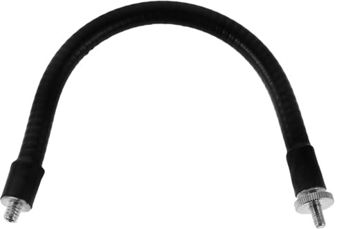 Mikrofonarm aus Metall mit M5 1/4 Gewinde, Flexibel Schwarz | Aufnahmen und Studios, Tragbar und Einfach zu Montieren, 25cm, Biegsame Tischstange