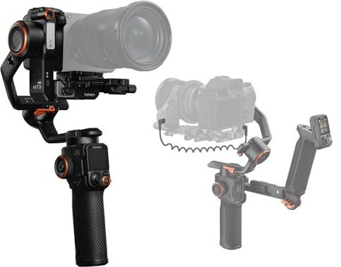 hohem iSteady MT3 Pro Gimbal Stabilizer for Camera, 3-Axis Gimbal for Cameras, Smartphone, Action Cameras, 1.4 Touchscreen Remote, CCT & RGB Fill Light, Payload 2.5KG/5.5lbs, AI Tracking,Twist Handle