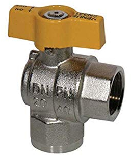 Kugelhahn für Gas Vierkant FF 3/4