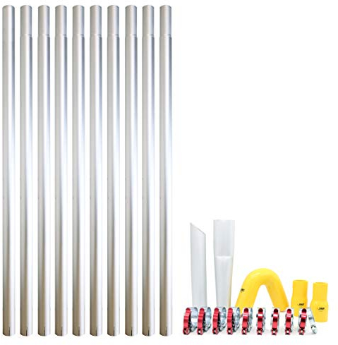 40ft 12m Gutter Vacuum Pole Kit | Long Reach Drain Cleaning System Set | Lightweight Aluminium 715g Per Pole