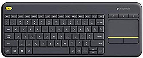 Logitech K400 Plus RF inalámbrico QWERTY Portugués Negro - Teclado (RF inalámbrico, Universal, Interruptor mecánico, QWERTY, Portugués, Inalámbrico)