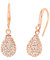 Amor Damen-Ohrhänger Tropfen Peach rosévergoldet Silber vergoldet Kristall orange 2.7 cm - 513265