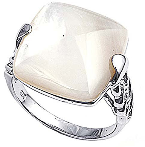 Kleine Schätze - Damen-Ring/Verlobungsring - 925 Sterlingsilber - Perlmutt