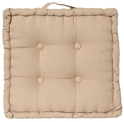 Atmosphera - Bodenkissen Leinen 40 × 40 cm - Beige