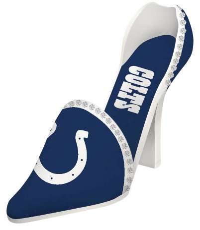 Team Sports America NFL Indianapolis Colts Decorative Shoe Wine Bottle Holder, Small, Multicolored