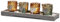 INtrenDU Teelichthalter-Set Holz Tablett Tischdekoration Landhaus Windlicht Weihnachtsdekoration innen