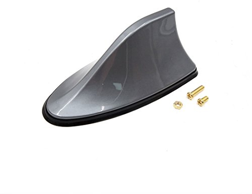 sourcing map Universal Grau Plastik Hai Flosse Design Auto AM/FM Radio Signal Antenne de