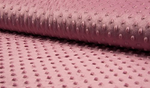 CRS Fur Fabrics Tissu Polaire Ultra Doux de Luxe – Vieille Rose, 1 m – 150 cm x 100 cm