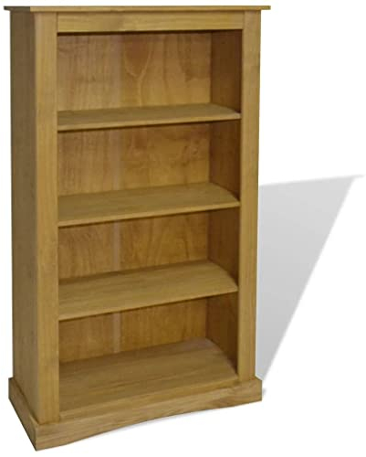 vidaXL Bücherregal mit 4 Böden Mexiko-Stil Kiefer Corona Standegal Wandregal Aktenregal Schrank Bücherschrank Büroregal Holzregal 80x29x150 cm