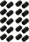 sourcing map 20Stk. Vinyl Schraube Endkappe PVC Gewinde Schutz Schwarz Innerer Dmr 8mm
