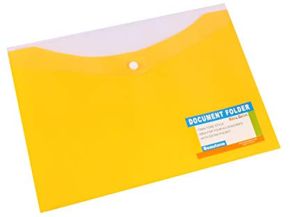 Bantex Dokumententasche A4 PP Knopfverschluss Banana [Art.-Nr. 100851838]