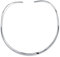 Bling Jewelry Basic Einfach Dünne Flat Halsreif Slider Offen Collar Contoured Statement Necklace For Freundin .925 Silver Sterling Add Pendant 3Mm