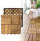 NAIZY Piastrelle in legno in legno di acacia 30x30cm piastrelle per pavimenti balconi con drenaggio e piastrelle a incastro per balconi con terrazze da giardino (Modello B, 11 pezzi | 1 m²)
