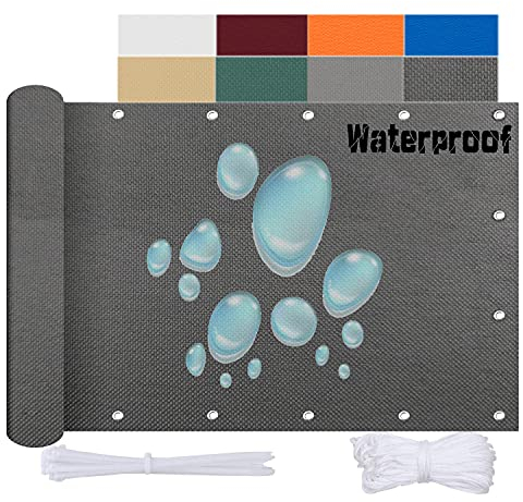 ACUY Sichtschutz Balkon 100x1100cm UV-Schutz Balkonbespannung Mit Kabelbinder Extra Lange Kordel (20 M) auch für Terrasse & Zaun