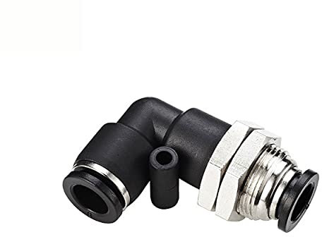 Lnanqing-raccord Laiton Tuyau 18mm de 8mm ou 6mm Coude de cloison dans Le matériau en Laiton Connexion Rapide Connexion PU Raccord, Connecteur de Tuyau d'arrosage (Diameter : 8mm)