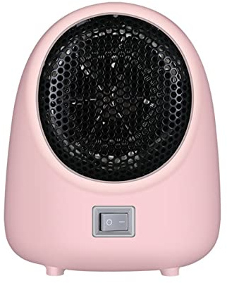 Small Space Heater Electric Portable Heater Fan for Home and Office Ceramic Fan Heaters with Adjustable Thermostat,Pink