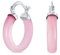 Mittel Size Enhanced Edelstein Rosa Quarz Runde Rohr Creolen Western-Schmuck Für Frauen Teen .925 Sterling Silber .75 Zoll Durchmesser