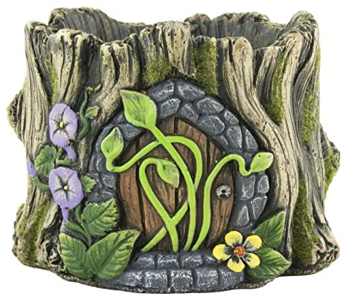 Divas World Fairy Door Cement Pot Garden Pot Planter (Fairy Door Cement Pot(16.5cm))
