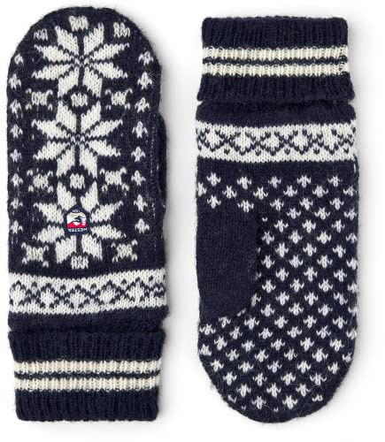 Hestra Isvik Knit Fäustlinge Strickhandschuhe Fausthandschuhe Damen - mit Umschlag, Umschlag Winter Herbst-Winter