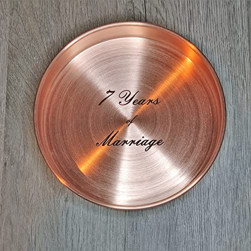 Cuenco de fruta de cobre grabado, regalo de aniversario de boda 7 años de matrimonio