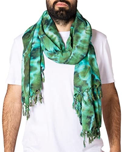 PANASIAM tiedye Scarf Batik grün, 190x116cm