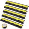 VEVOR 5 PCs Rubber Cable Protector Ramp, 2 Channel, 12000 lbs/axle Capacity Heavy Duty Hose Wire Cover Ramp Driveway, Traffic Speed Bump with Flip-Open Top Cover & 50 ft Warning Tape, for Indoor&Outdo