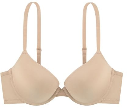 Dorina Set aus 2 niedrig gepolsterten Halb-BHS,Schwarz/Beige,75D