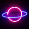 Planet orange blau Neonlicht LED Neon Schild USB Licht Lampe Reklame Leuchte Kunst Bar Party Wand Dekoration Weihnachten Nachtlicht Gaming Setup Streamer Hintergrund Beleuchtung dekorative Wandleuchte