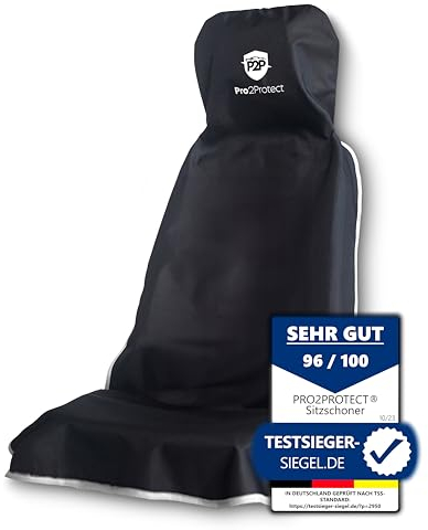 Pro2Protect (2X Test SEHR GUT) Auto Sitzbezüge, Sitzauflage, Sitzschoner, Autositzschoner, Autositzbezüge, Sitzbezug für Vordersitze, Autositzauflage Schonbezug Autositz vorne, Auto Innenraum Zubehör