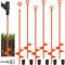 Chumia Lot de 6 ancrages au sol de 45,7 cm avec lame en spirale robustes - Kit d'ancrage en métal pour abri de jardin, arbres, tentes, trampolines, auvents et abris (orange)