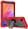 Funda para tablet Huawei MatePad T8 de 8 pulgadas, PC TPU híbrido de doble capa, soporte integrado, cámara de borde elevado y pantalla de protección completa a prueba de golpes, color rojo