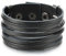 COOLSTEELANDBEYOND Breiten Leder Armband Schwarz, Herren Damen Multi-Strang Leder Schweißband Armband mit Snap Taste, Minimalistischen