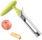 Apfelentkerner, Edelstahl Apfelausstecher mit Scharfer Gezackter Klinge und Ergonomischem Griff Leicht zu Enukleieren für Gemüse und Obst (Grün)