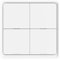 Dciustfhe 1 PC 4 Gang Tuya ZigBee Wireless 12 Scene Switch Push Button Controller Battery Powered Automation Scenario White ABS for Tuya Devices