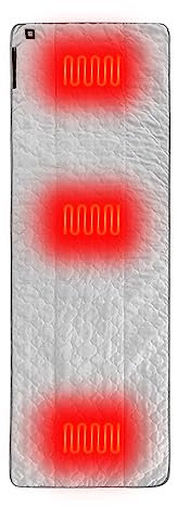 MYDAYS OUTDOOR Portable Heated Sleeping Pad,Outdoor Heated Sleeping Bag Liner,Three Heating Zones Great for Cold Weather Camping,Home and Office（Power Bank is not Included）