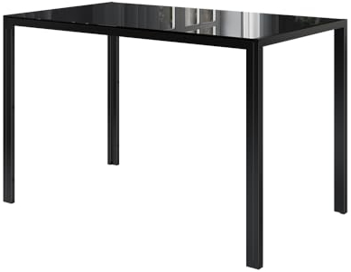 Vicco Mesa de Comedor Grand, Negro, 120 x 75 cm
