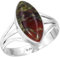 Jeweloporium Mehrfarbig Real Drachenblut-Jaspis 925 Silber Ringe für Frauen Edelstein viktorianisch Silber Ringe Größe 58(18.5) Freundschaftstag Geschenk Handgefertigt Schmuck